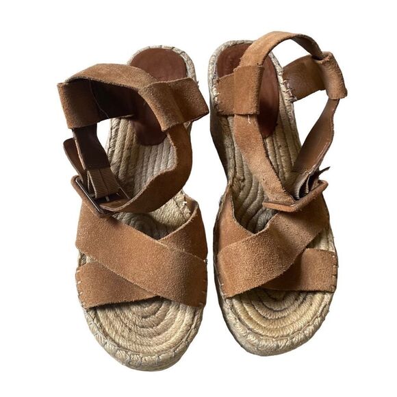 Marc Fisher | Randall Espadrille Wedge Suede Sandals - Picture 2 of 8